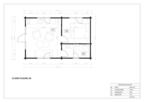 Anneks Ellington, 26 m²
