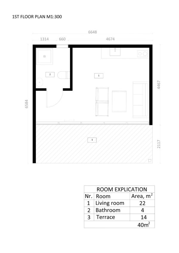 Isolert Anneks Antalya, 40 m²