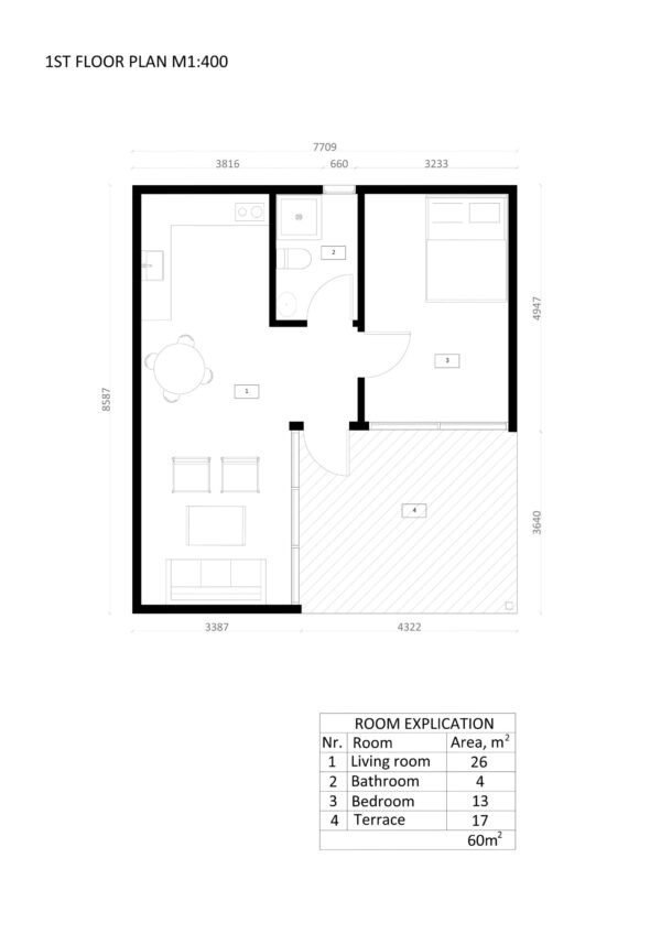 Isolert Anneks Sheffield, 60 m²
