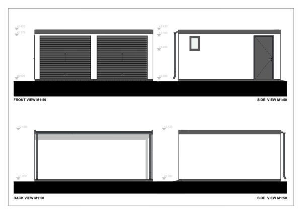 Isolert Dobbelgarasje Plymouth, 28 m²