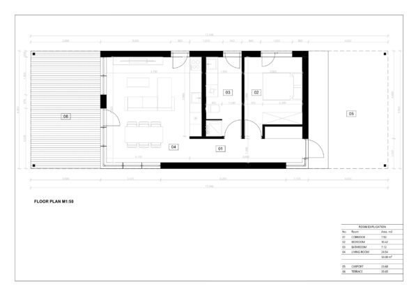 Isolert Modulhus Singapure, 94 m²