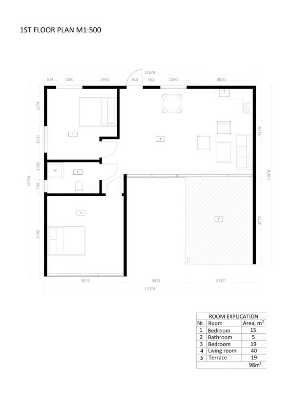 Moderne Ferdighytter Berlin, 98 m²