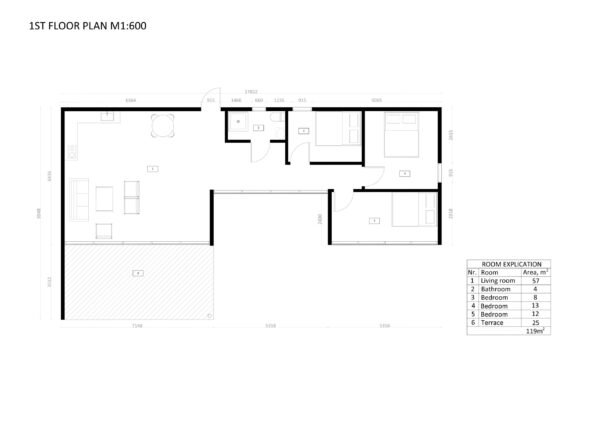 Moderne Ferdighytter Geneva, 119 m²