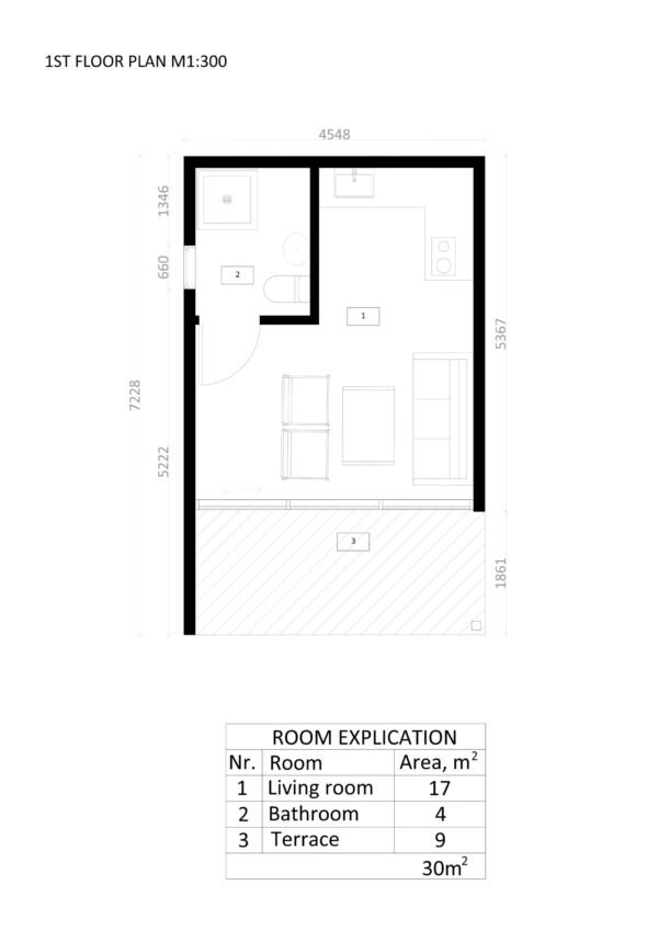 SIP Isolert Anneks Baku, 30 m²