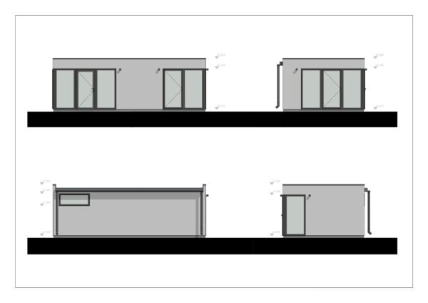 Moderne Ferdighytter Belize, 30 m²