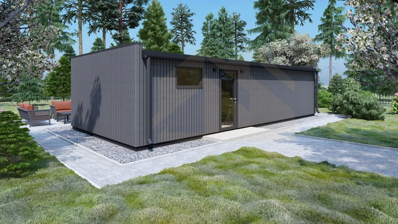 Moderne Ferdighytter Kiel, 47 m²