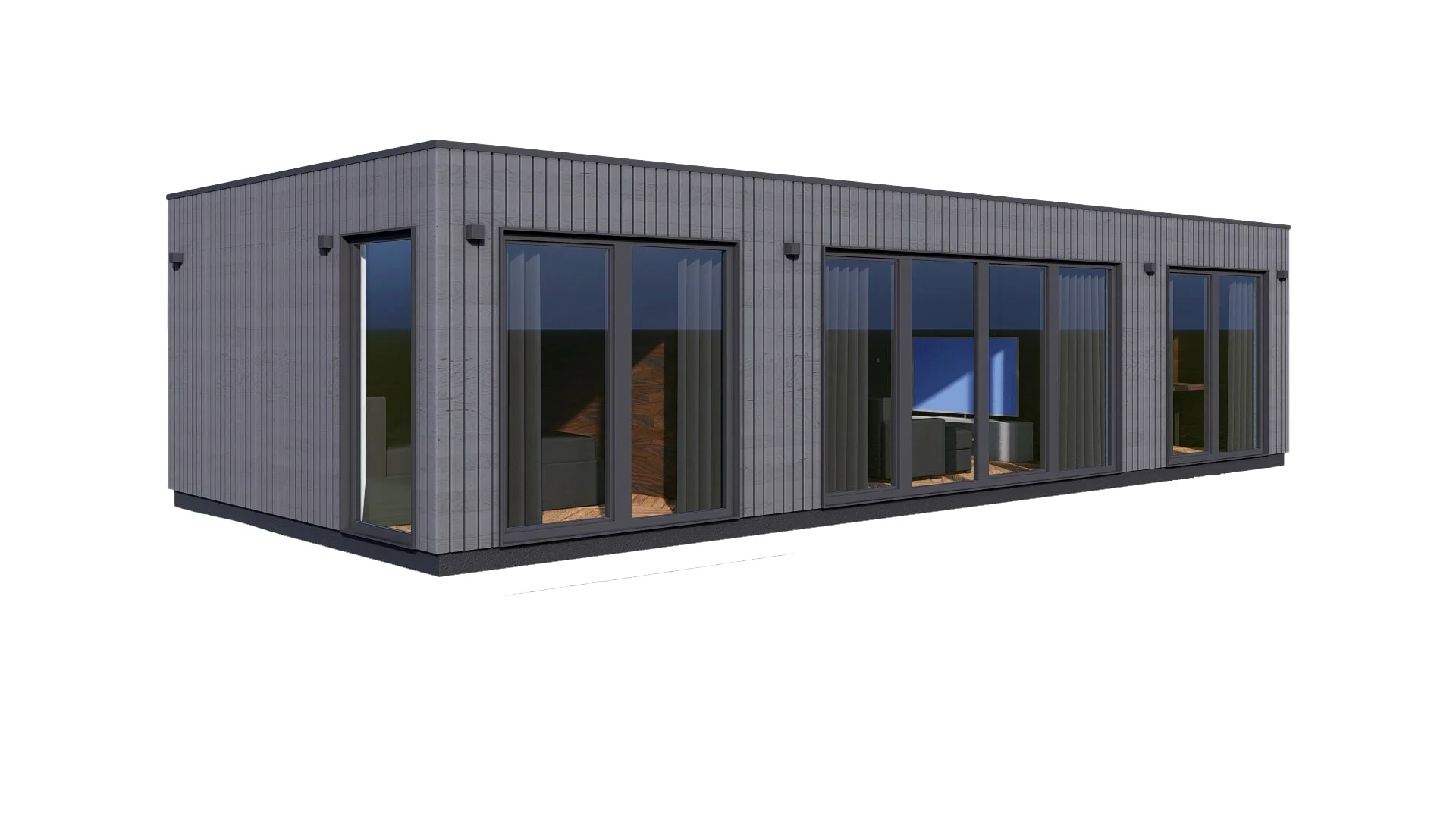 Moderne Ferdighytter Kiel, 47 m²