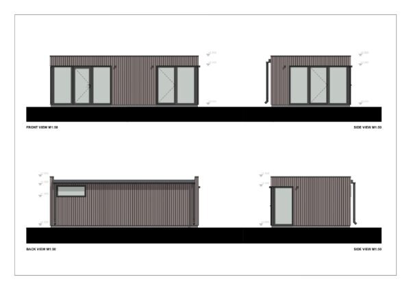 Moderne Ferdighytter Lübeck, 30 m²