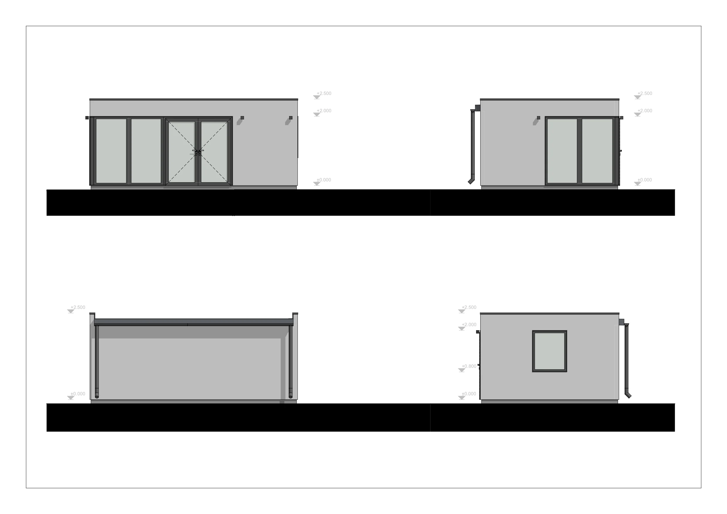 Moderne Ferdighytter Nasau, 24 m²