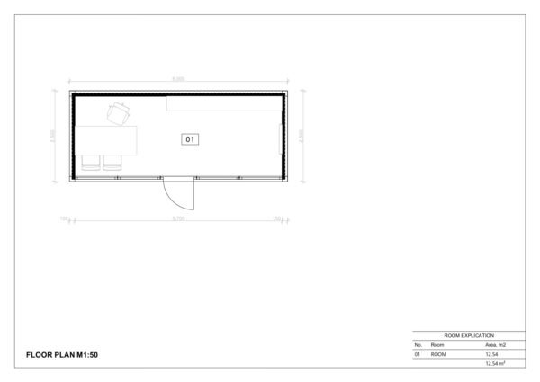 Isolert Modulhus Breda, 16,5 m²
