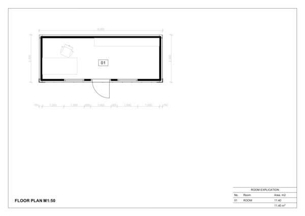 Isolert Modulhus Sangatte, 12 m²