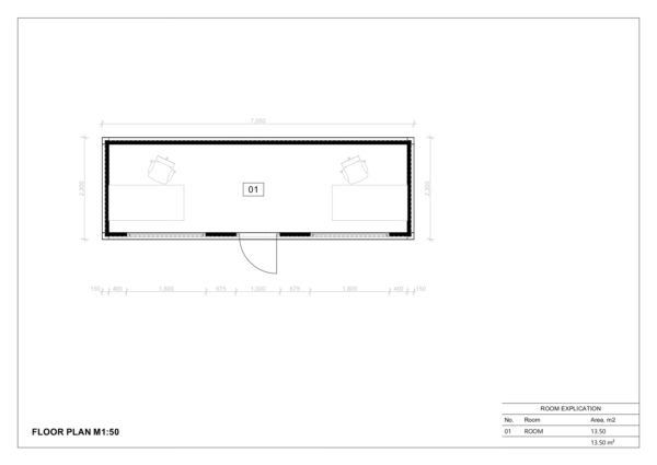 Isolert Modulhus Tardinghen, 16 m²