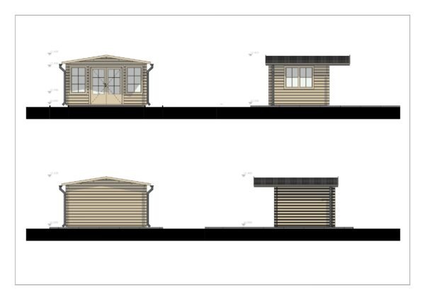 Tømmerhytte 44mm Bergen, 12 m²