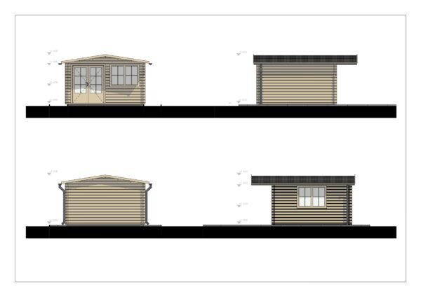 Tømmerhytte 44mm Kristiansand, 16 m²