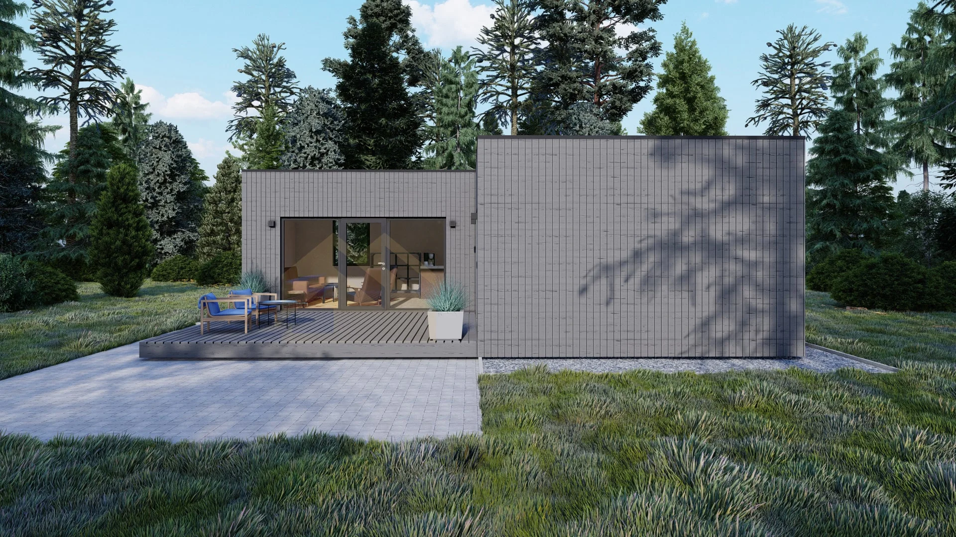Liten Ferdighytter Tiberius, 45 m²