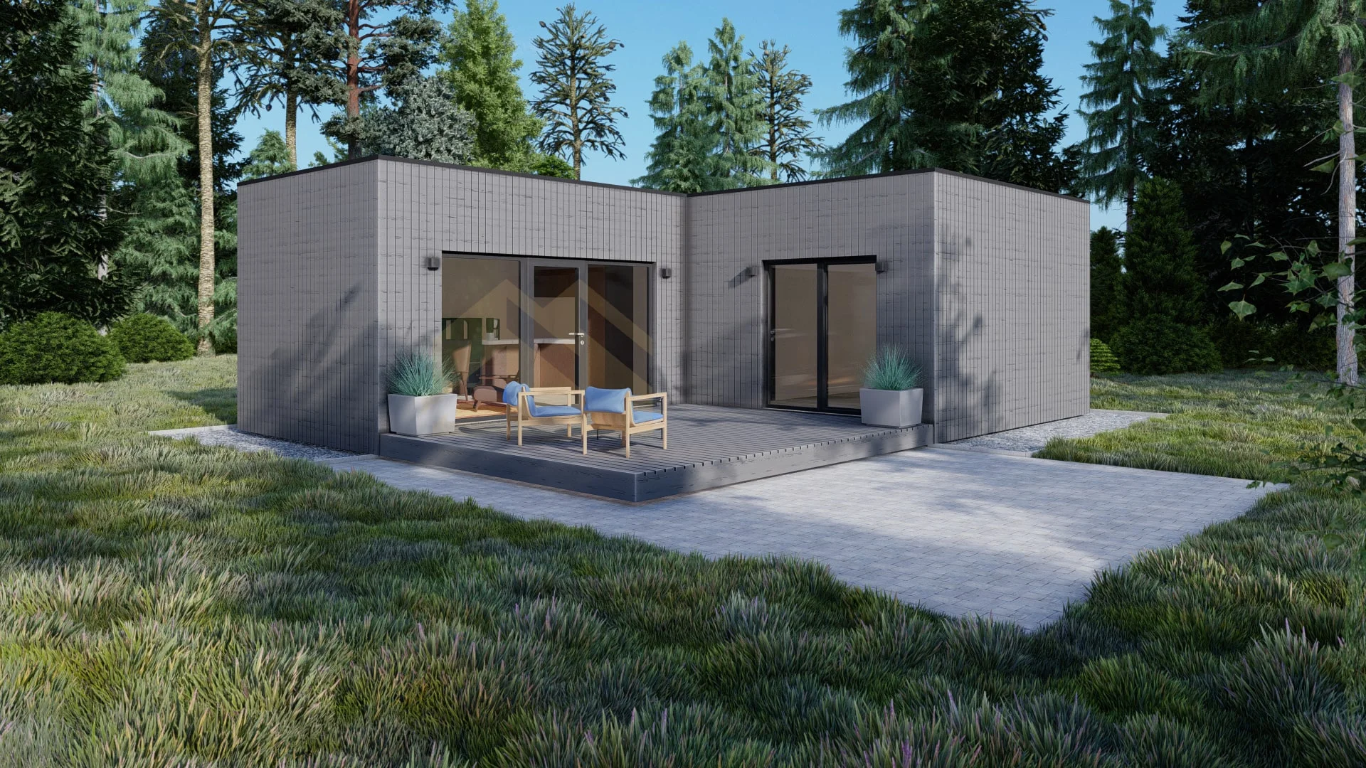 Liten Ferdighytter Tiberius, 45 m²