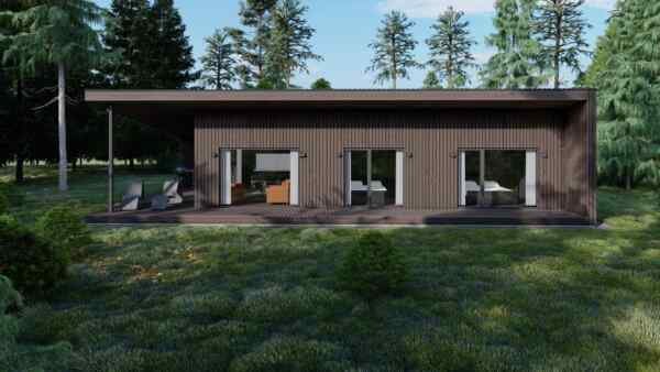 Moderne Ferdighytter Vespasian, 80 m²