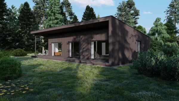 Moderne Ferdighytter Vespasian, 80 m²