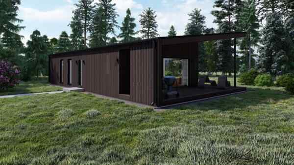 Moderne Ferdighytter Vespasian, 80 m²